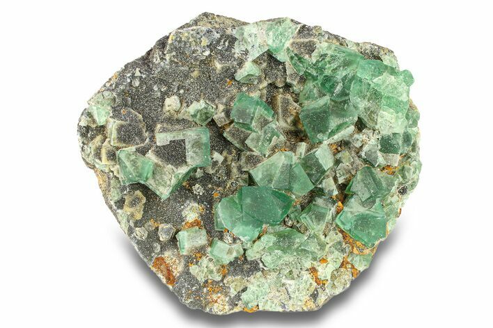 Fluorescent Green Fluorite Cluster - Diana Maria Mine, England #301660